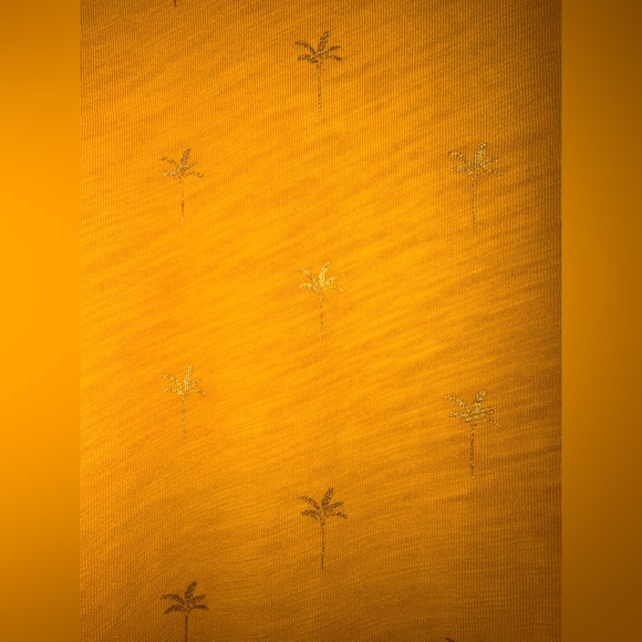 BODEN Women’s Yellow Jersey T-Shirt Dress with Palm Tree Pattern - Picture 3 of 6